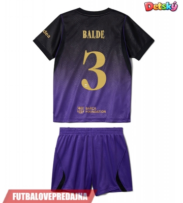 Lacne Dětský Futbalové dres Barcelona Alejandro Balde #3 2026-27 Krátky Rukáv - Preč (+ trenírky)